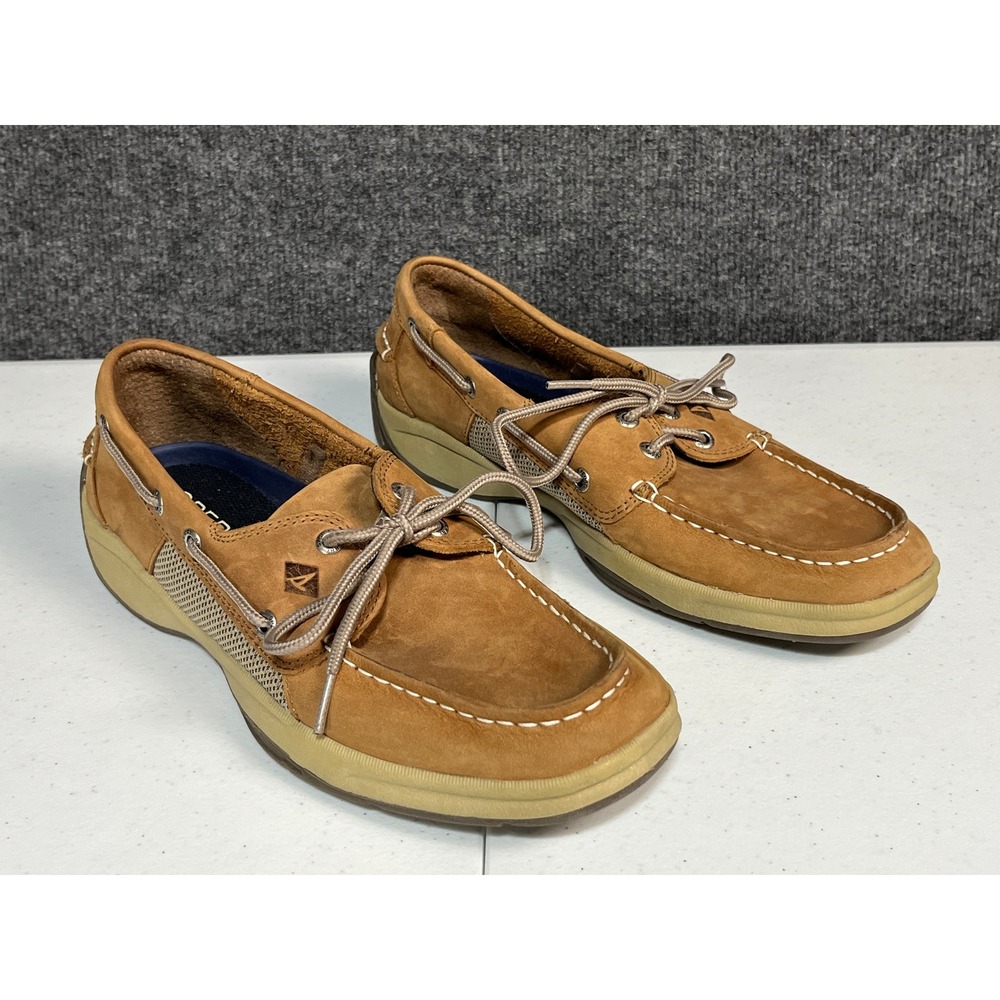 Sperry‎ Top-Sider Mens Billfish Boat Shoes Tan Leather Mesh STS21592 Size 9